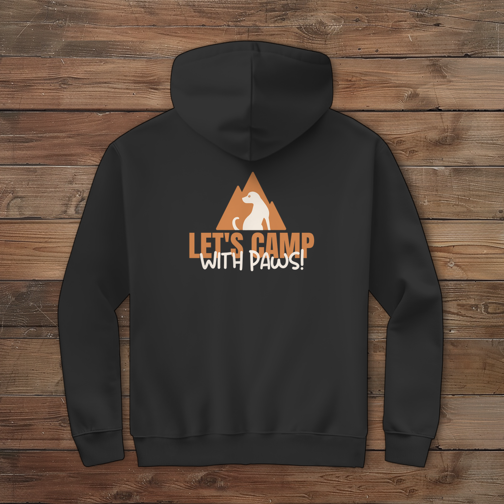 Unisex Zipper Hoodie – Let’s Camp with Paws | Für Camper, Hunde & Outdoor-Fans