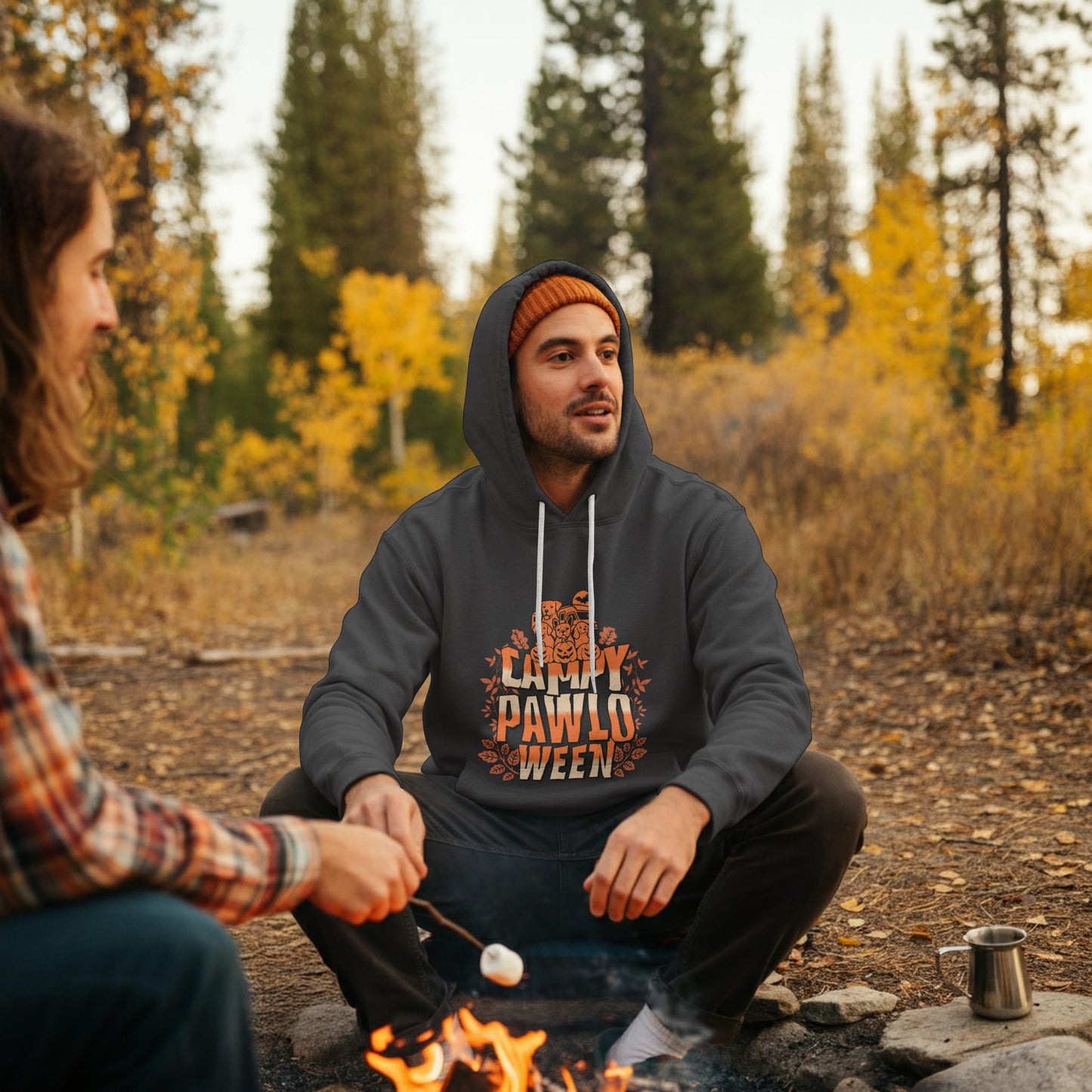 unisex Hoodie Happy Pawloween für Camping / Outdoor / Hundeliebe