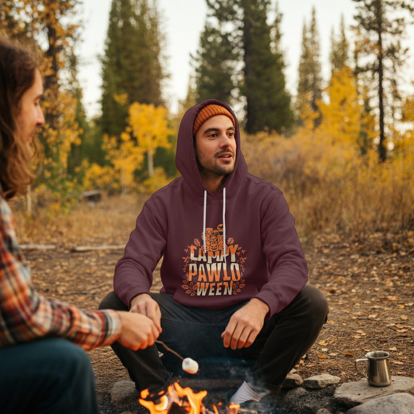 unisex Hoodie Happy Pawloween für Camping / Outdoor / Hundeliebe