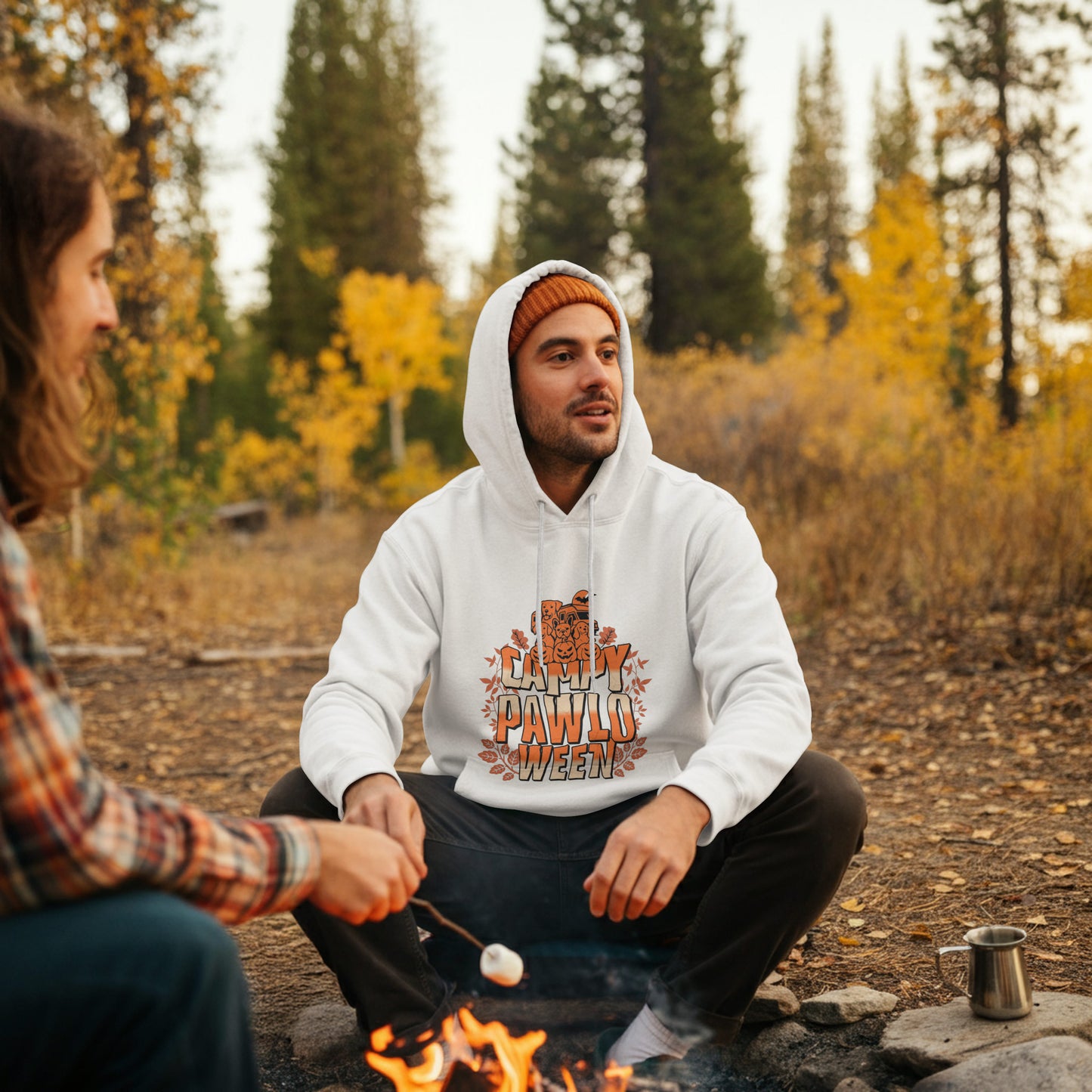 unisex Hoodie Happy Pawloween für Camping / Outdoor / Hundeliebe