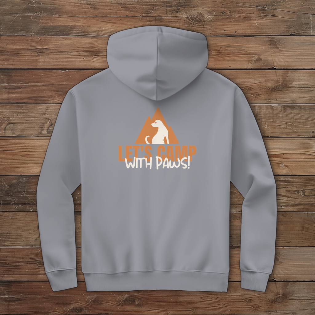 Unisex Zipper Hoodie – Let’s Camp with Paws | Für Camper, Hunde & Outdoor-Fans