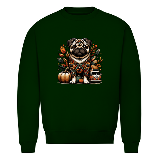 sweatshirt-print-mops-camping-herbst-forest-green
