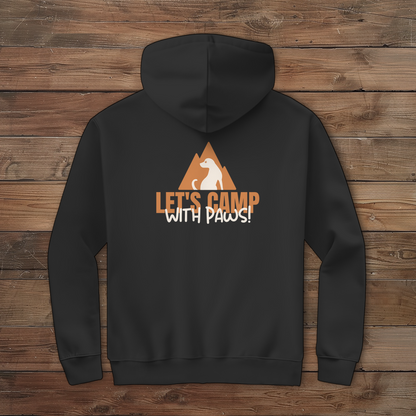 Unisex Zipper Hoodie – Let’s Camp with Paws  | Für Camper, Hunde & Outdoor-Fans