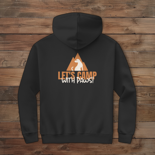 Unisex Zipper Hoodie – Let’s Camp with Paws  | Für Camper, Hunde & Outdoor-Fans