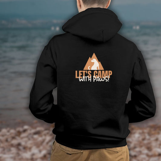 Unisex Zipper Hoodie – Let’s Camp with Paws  | Für Camper, Hunde & Outdoor-Fans