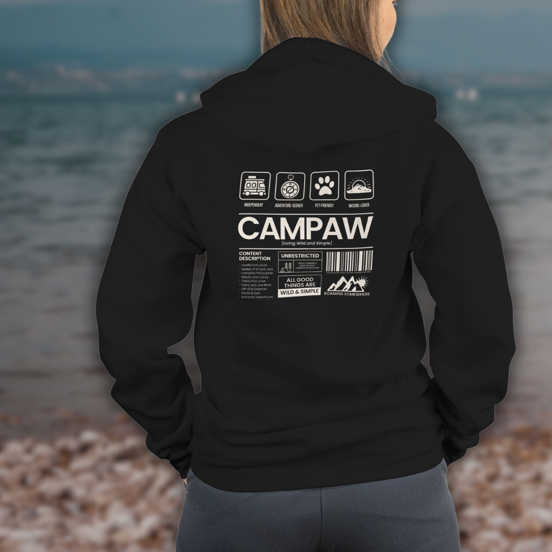 Unisex-Sweatjacke – Living Wild & Simple Scan Edition Camping Outdoor