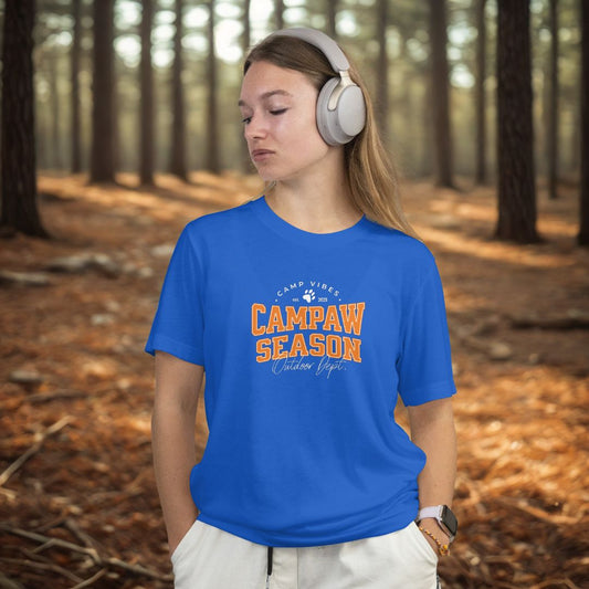 Unisex T-Shirt im College Stil – Outdoor Shirt Camping, Vanlife & Hund