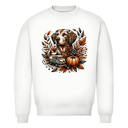 helles herbstliches sweatshirt print hund camping