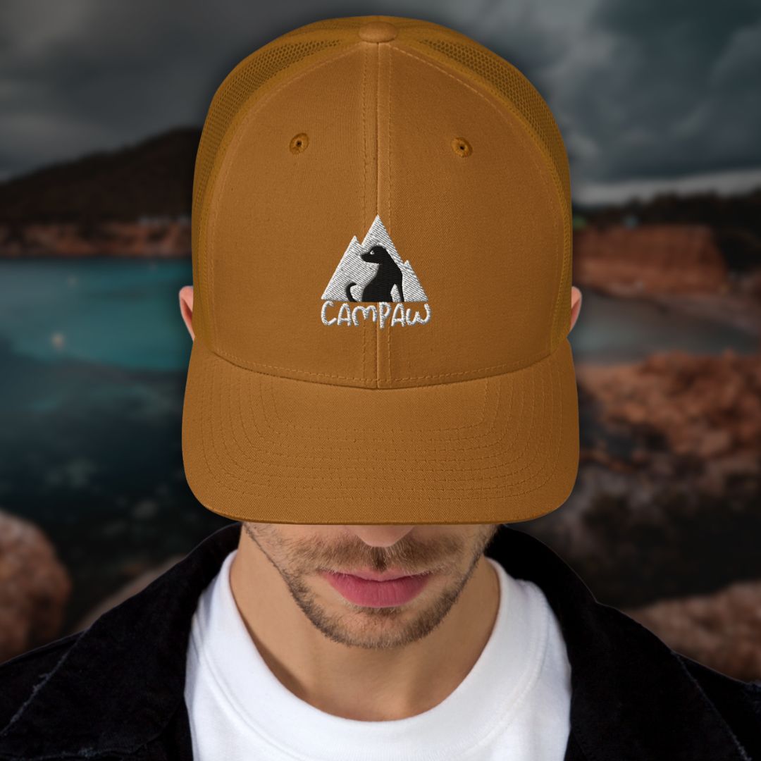 Retro Trucker Cap mit Stickerei für Camper und Hundefans – Campaw – Let's  Camp with Paws