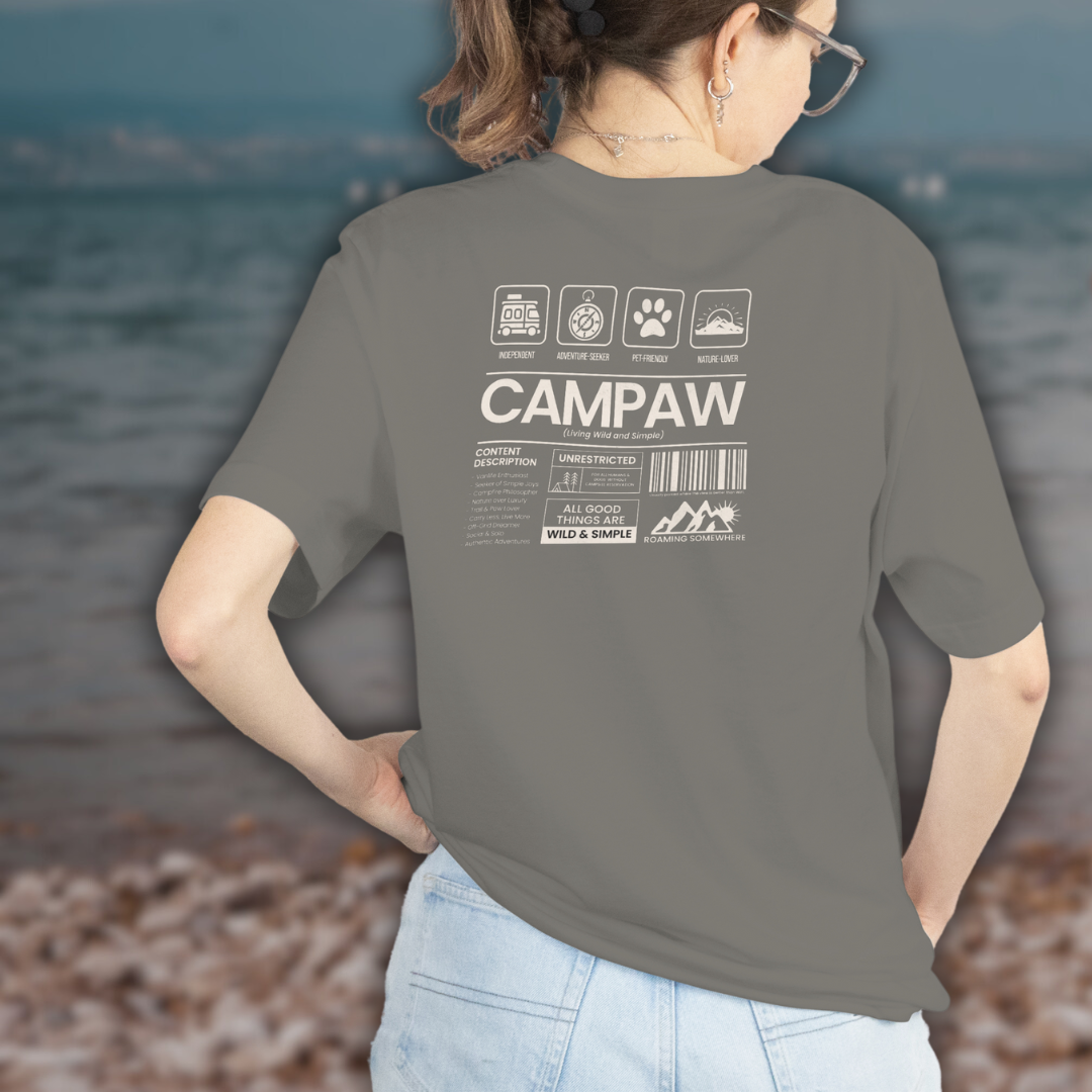 Campaw Youth T-Shirt - Living Wild & Simple Edition Camping Outdoor