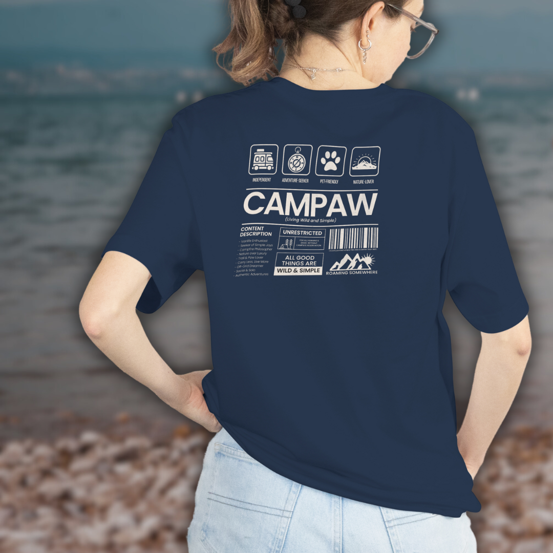 Campaw Youth T-Shirt - Living Wild & Simple Edition Camping Outdoor