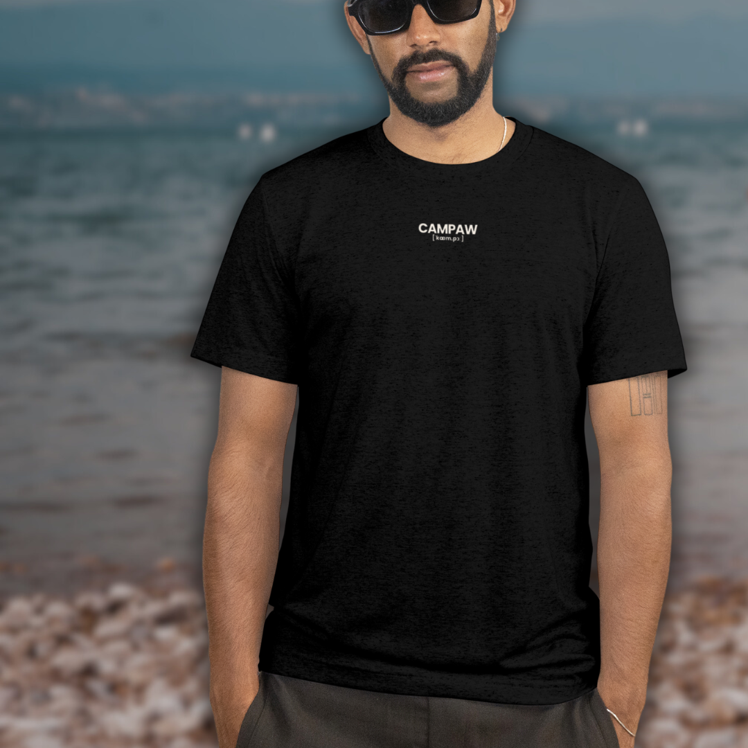 Heavy Unisex T-Shirt – Outdoor Shirt für Vanlife, Camping & Hundeliebe