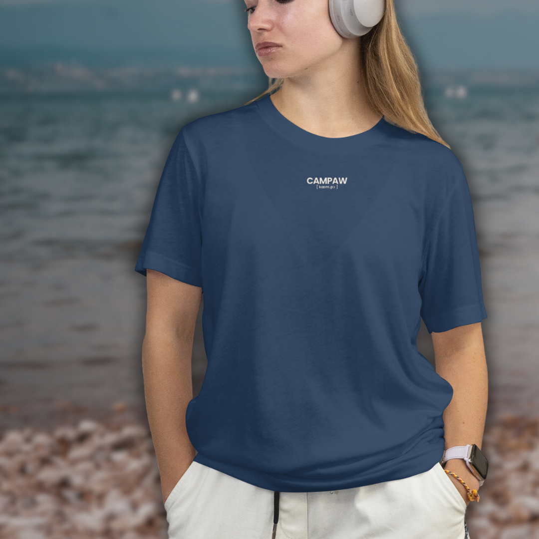 Heavy Unisex T-Shirt – Outdoor Shirt für Vanlife, Camping & Hundeliebe