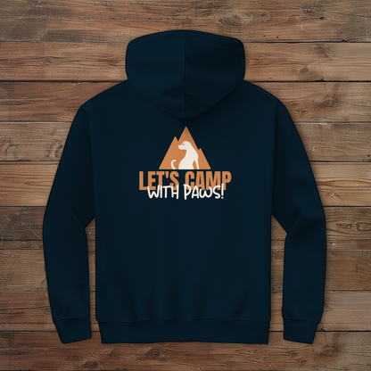 Unisex Zipper Hoodie – Let’s Camp with Paws  | Für Camper, Hunde & Outdoor-Fans