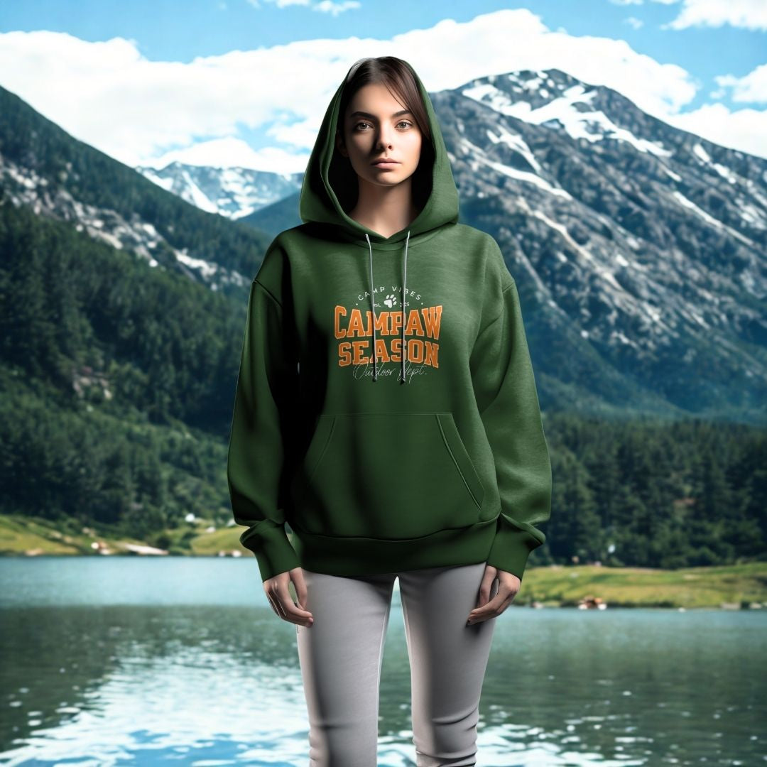 Unisex Outdoor Hoodie - College Stil | Outdoor Camping mit Hund Sweater
